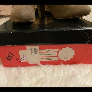 Knee high Taupe suede boots